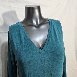 Matilda Jane Womens Medium‎ Teal Long Sleeve Tiered Dress